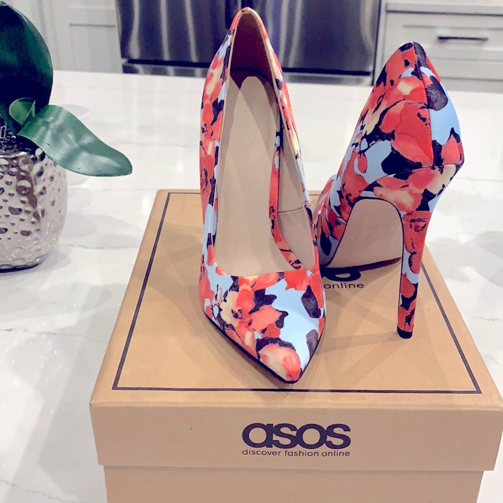 ASOS Floral High Heeled Pump